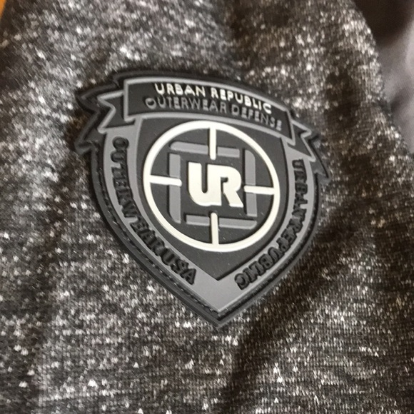 Urban Republic Bomber - Charcoal Space Dye Hooded jacket BOYS 14-16 NWT - Picture 8 of 10